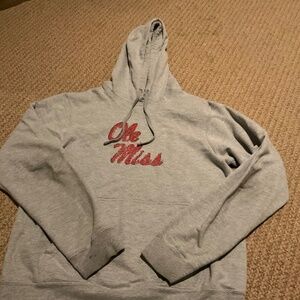 Gray Ole Miss Hoodie